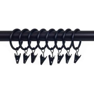 Lavish Home Curtain Rod Ring Clips,1.25-Inch, Bronze, Set of 8(Bronze)