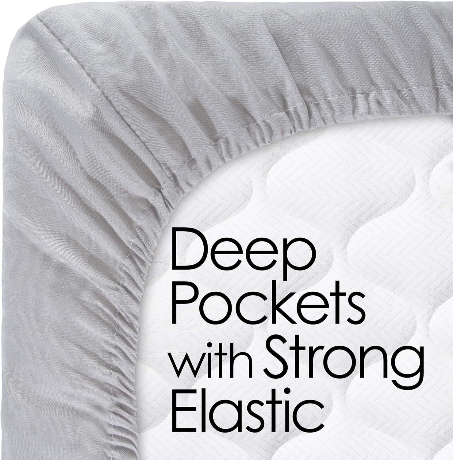imageLavish Home Embossed Stripe Brushed Microfiber Sheet Set 4 Piece Hypoallergenic Bed Linens with Deep Pocket Fitted Sheet amp 2 Pillowcases Queen Ivory 66SS005Ivory