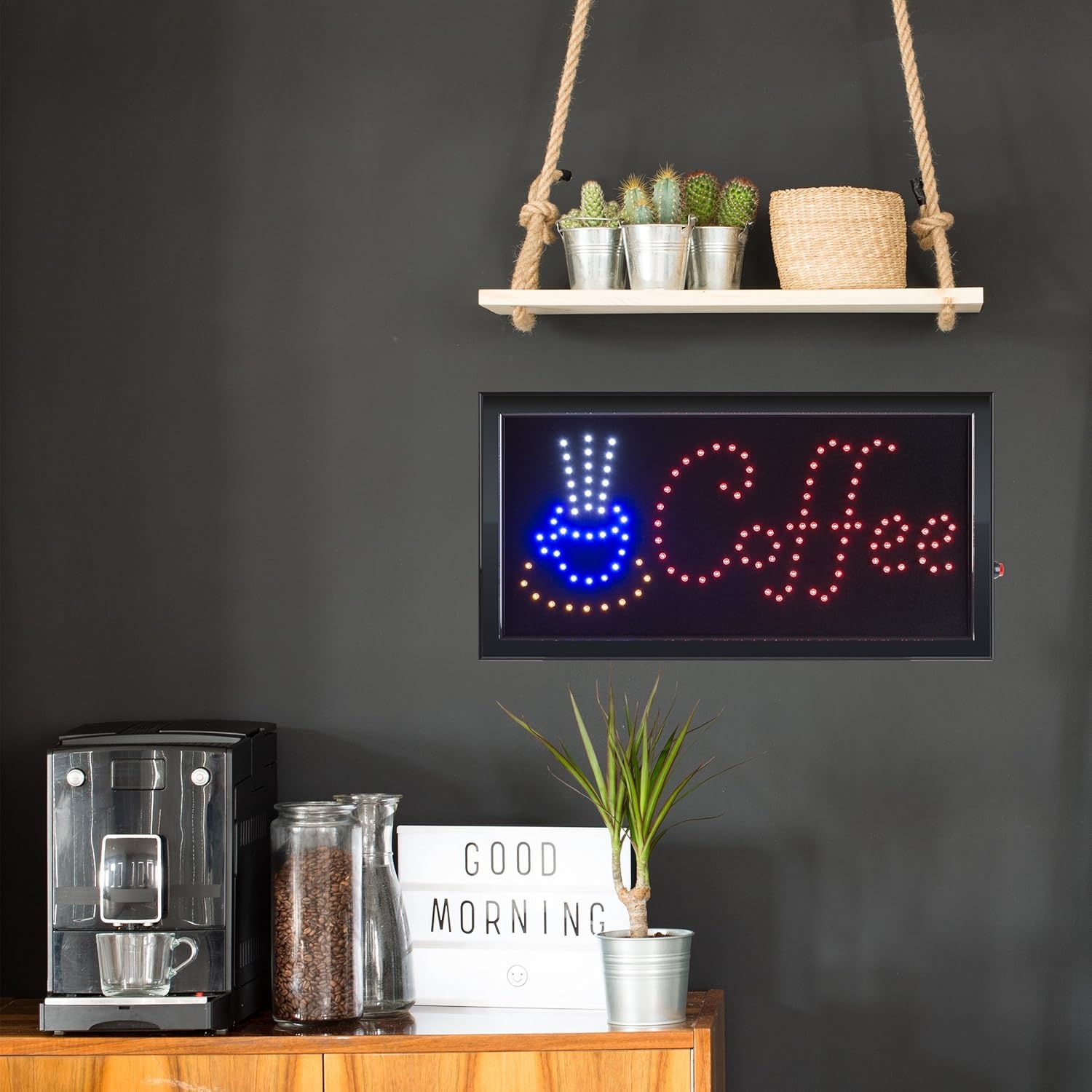 image:imageCoffee LED Sign Lighted Neon Electric Display Sign With Animation and Energy Efficient LED For Home Business Special Events by Lavish HomeCoffee