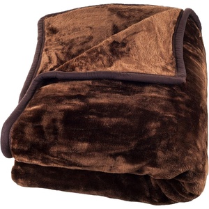 Lavish Home Faux Fur Throw Blanket – Oversized 91×81 Soft Mink-Style, Machine-Washable Bedding – 7.8lb Heavy Throw Blanket for Bed or Sofa (Coffee)(Coffee)