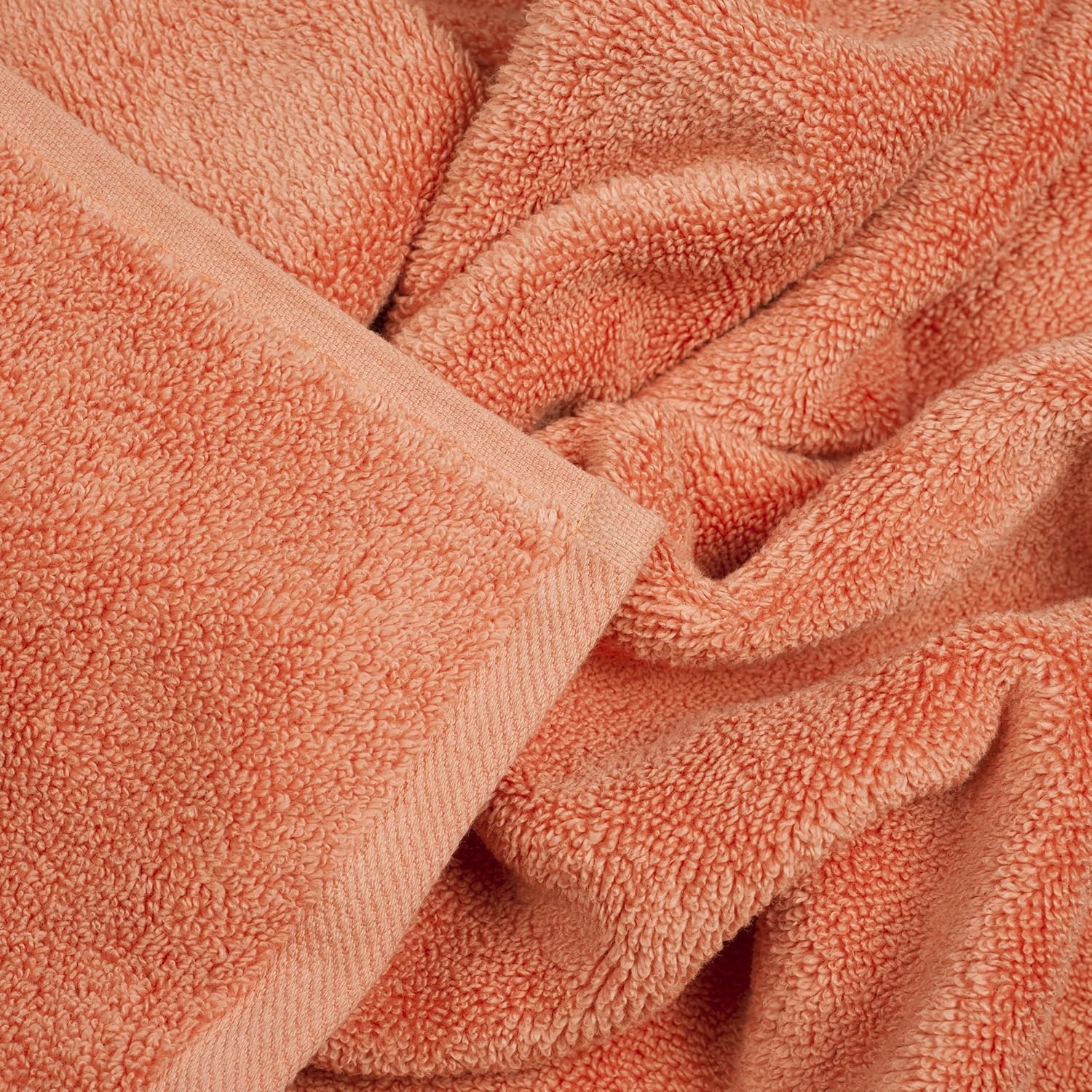 image:image6PC Towel Set Cotton Bathroom Accessories with 2 Bath Towels 2 Hand Cloths and 2 Washcloths Machine Washable Bath Sheets by Lavish Home TaupeBrick