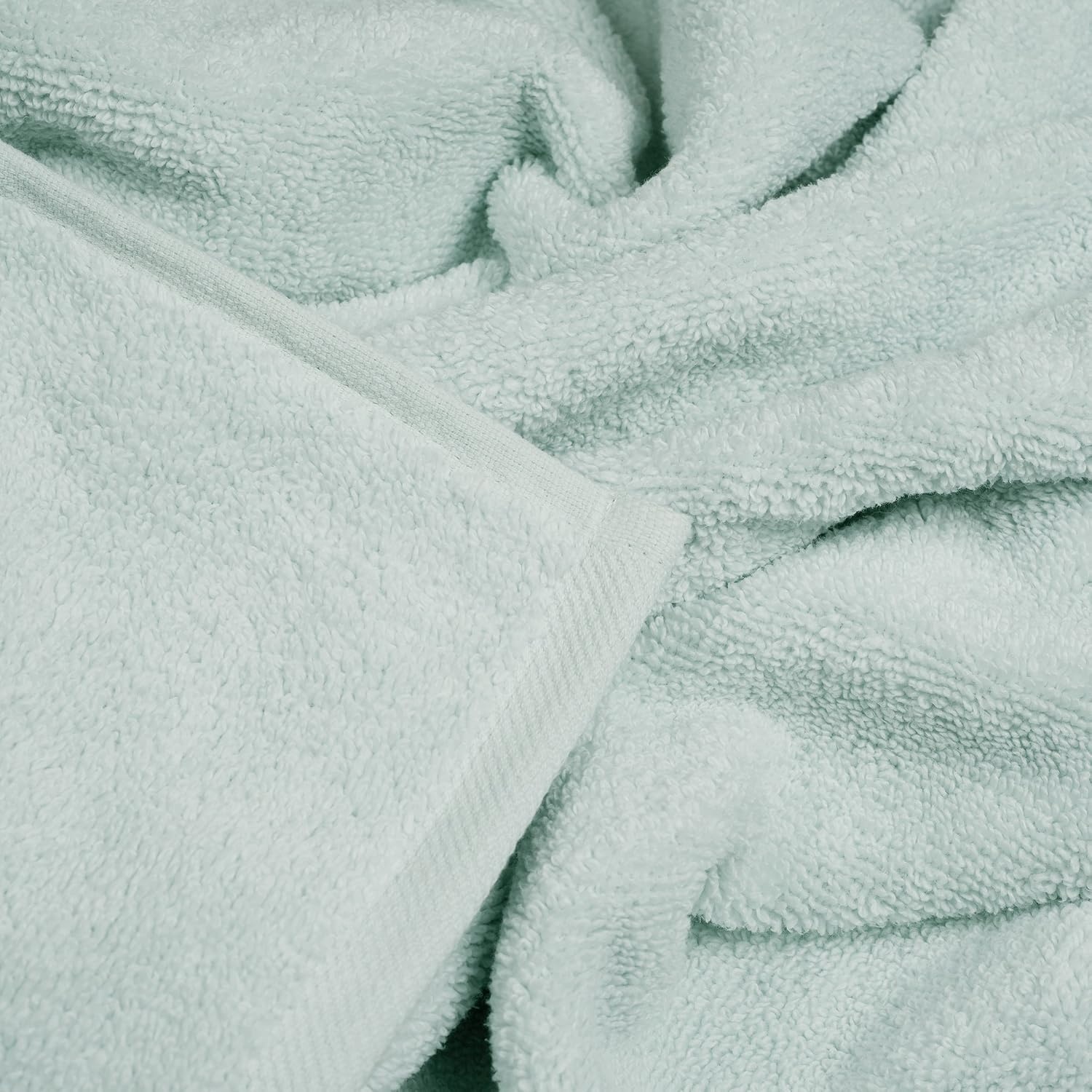 image:image6PC Towel Set Cotton Bathroom Accessories with 2 Bath Towels 2 Hand Cloths and 2 Washcloths Machine Washable Bath Sheets by Lavish Home TaupeSeafoam