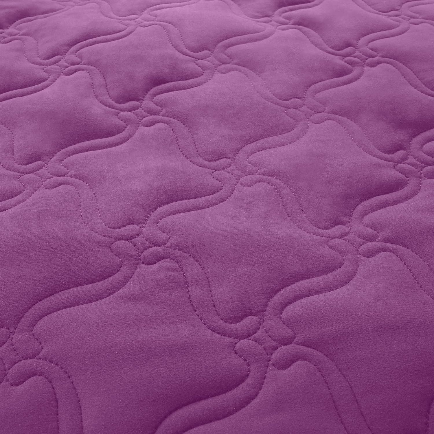 image:imageSolid Color Quilt by Lavish Home King BlackPurple
