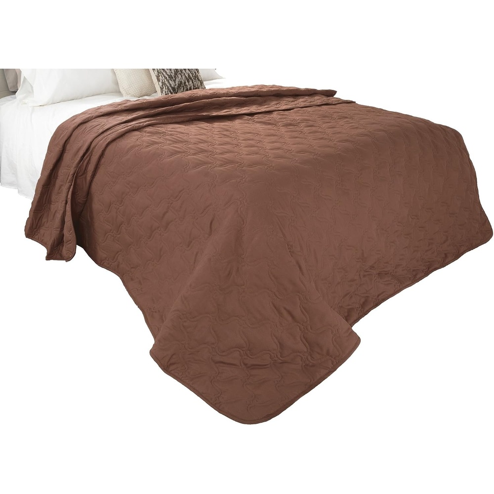image:imageSolid Color Quilt by Lavish Home King BlackChocolate