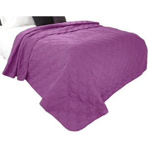 Solid Color Quilt by Lavish Home King – Black(Purple)