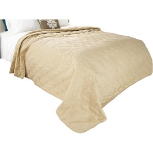 Solid Color Quilt by Lavish Home King – Black(Taupe)
