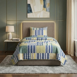 Lavish Home Lynsey 2 Piece Quilt Set-Twin, Multicolor(Lynsey)