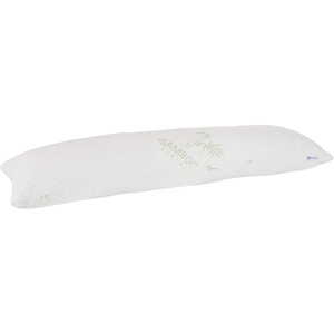 Charcoal Infused Memory Foam Body Pillow – for Side, Stomach, and Back Sleepers by Lavish Home (White)