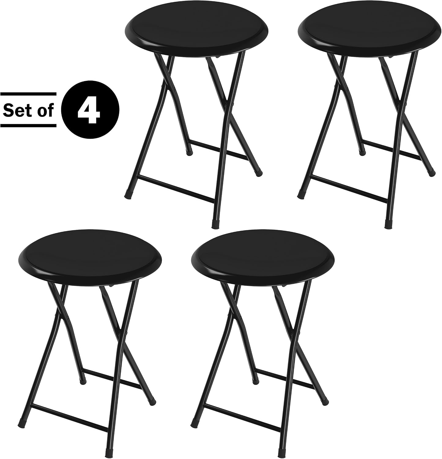 image:imageFolding Stool Portable Backless 18Inch Stool with 225lb Capacity Single Collapsible Counter Bar Stools Compact Folding Chair for Kitchen or Rec Room Camping Indoor and Outdoor by Lavish Home18 Inch