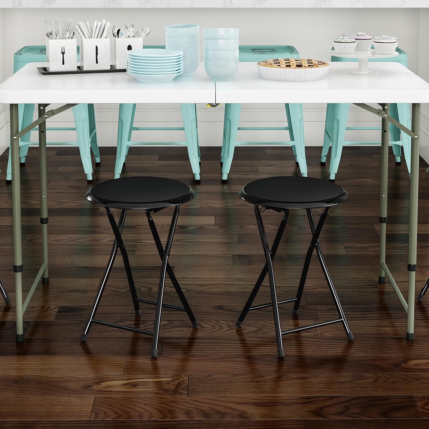 image:imageFolding Stool Portable Backless 18Inch Stool with 225lb Capacity Single Collapsible Counter Bar Stools Compact Folding Chair for Kitchen or Rec Room Camping Indoor and Outdoor by Lavish Home18 Inch