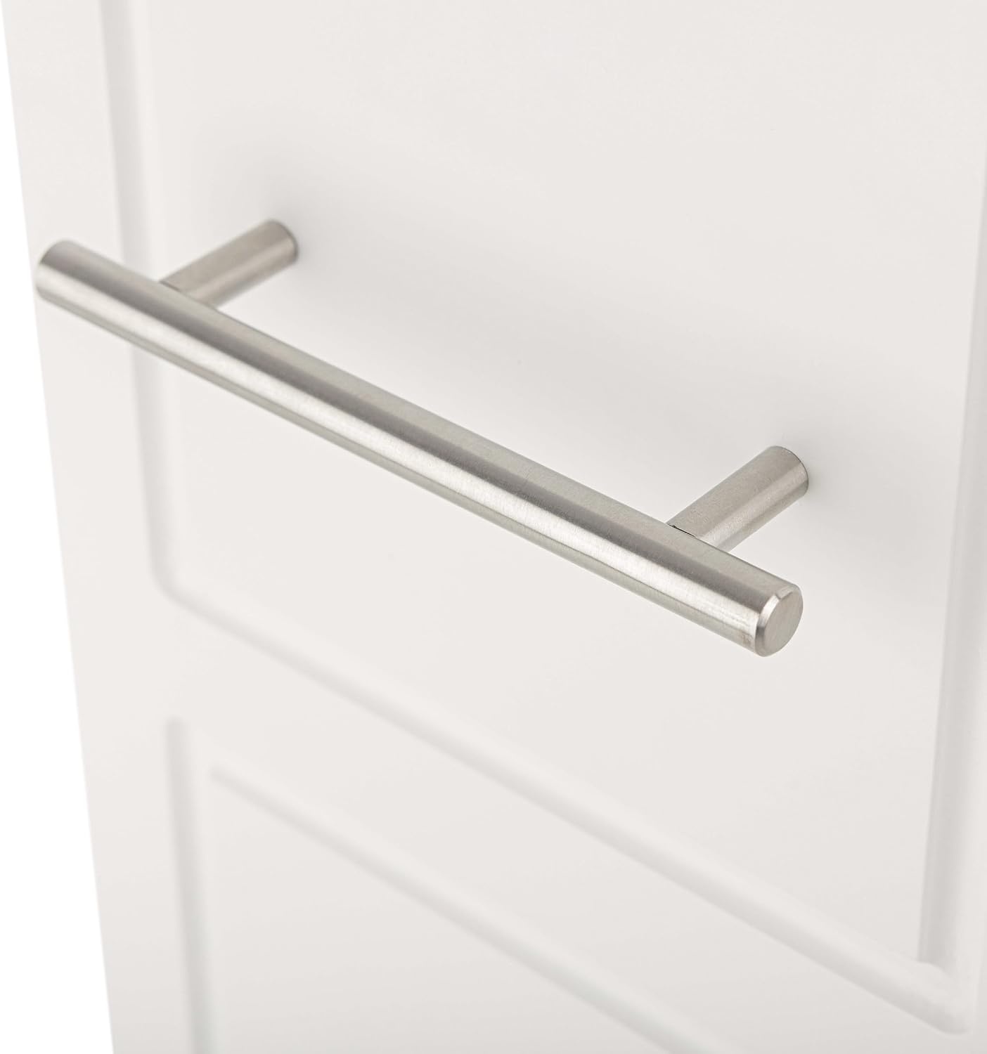 image:imageLavish Home 3 Tier Slim Utility Rolling Storage Cart White 25W x 57D Narrow Rolling Cart Storage Organizer with Handle and Wheels for Bathroom Laundry Room and Kitchen PullOut Home OrganizerWhite