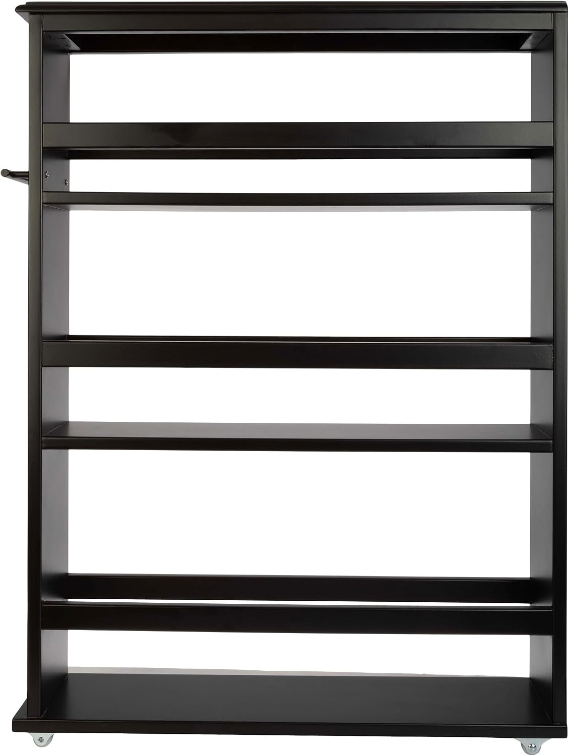 image:imageLavish Home 3 Tier Slim Utility Rolling Storage Cart White 25W x 57D Narrow Rolling Cart Storage Organizer with Handle and Wheels for Bathroom Laundry Room and Kitchen PullOut Home OrganizerBlack