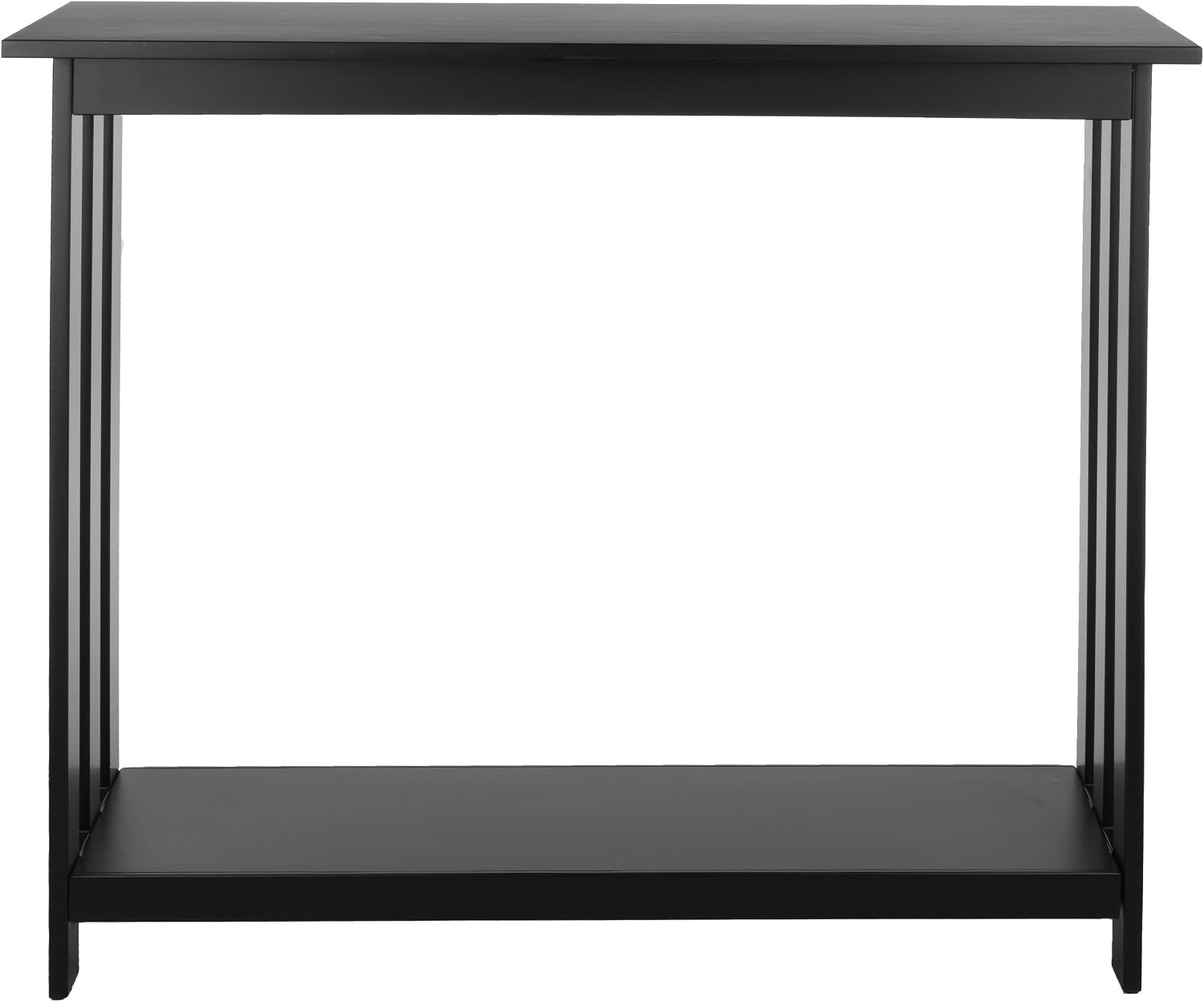image:imageSlim Console Table 39in x 118in Narrow Entryway Table 2Tier Sofa Table with Open Storage Shelf Console Tables for Entryway Hallway and Foyer Living Room Furniture by Lavish Home BlackBlack