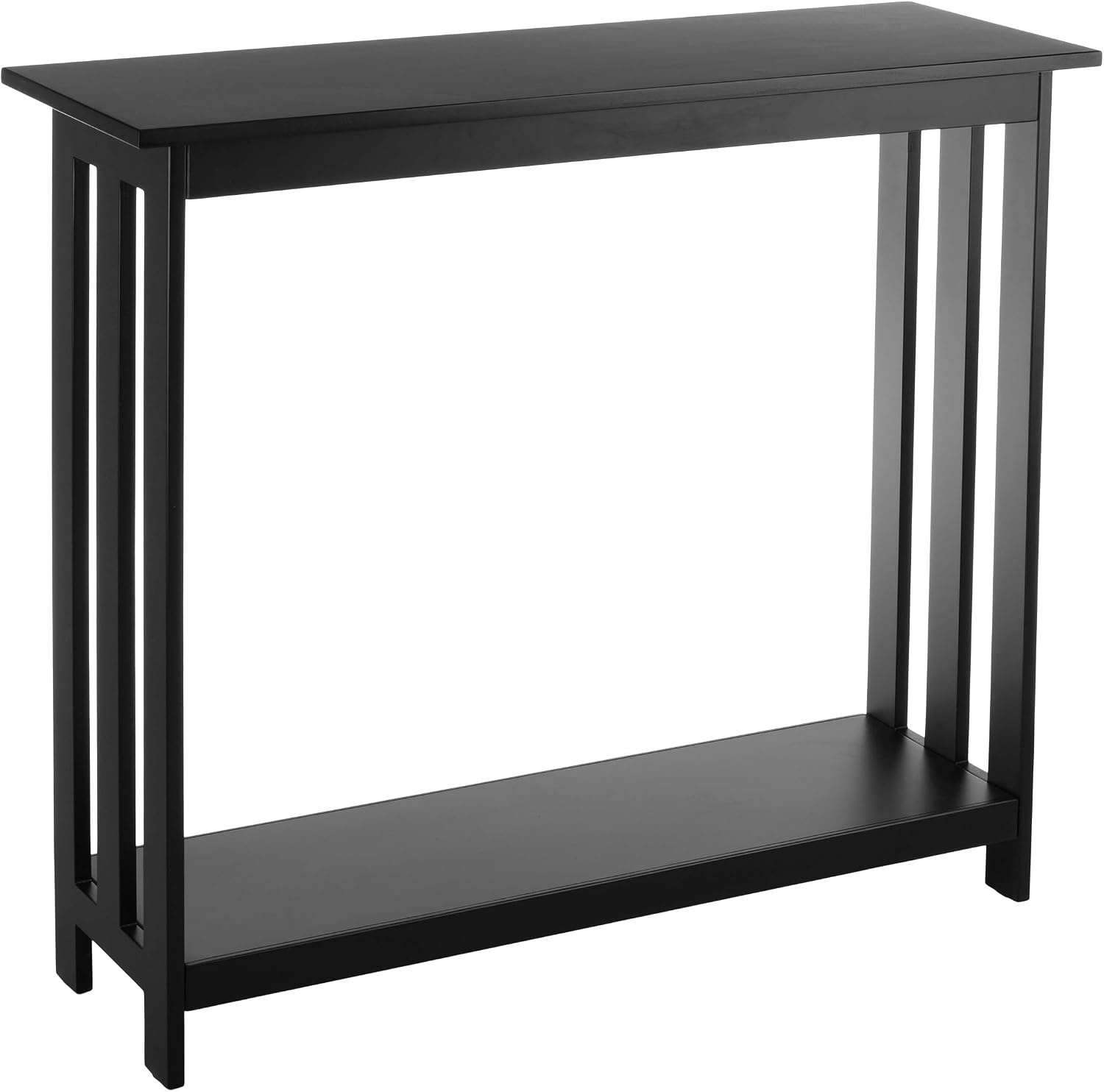 image:imageSlim Console Table 39in x 118in Narrow Entryway Table 2Tier Sofa Table with Open Storage Shelf Console Tables for Entryway Hallway and Foyer Living Room Furniture by Lavish Home BlackBlack