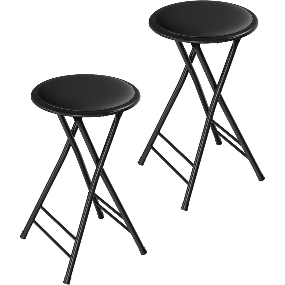 image:imageFolding Stool Portable Backless 18Inch Stool with 225lb Capacity Single Collapsible Counter Bar Stools Compact Folding Chair for Kitchen or Rec Room Camping Indoor and Outdoor by Lavish Home24 Inch