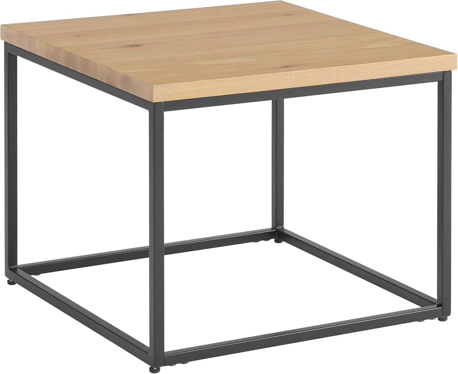 image:imageLavish Home Nesting Tables Oak Set of 2 21x15x2419x14x21 End Tables for Living Room Bedroom or Home Office Set with Wooden Tops and Metal Bases Modern Living Room Furniture3Piece Set