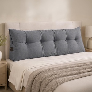 Lavish Home Triangle Headboard Pillow Queen, Gray, 59” x 19.6”(Queen)