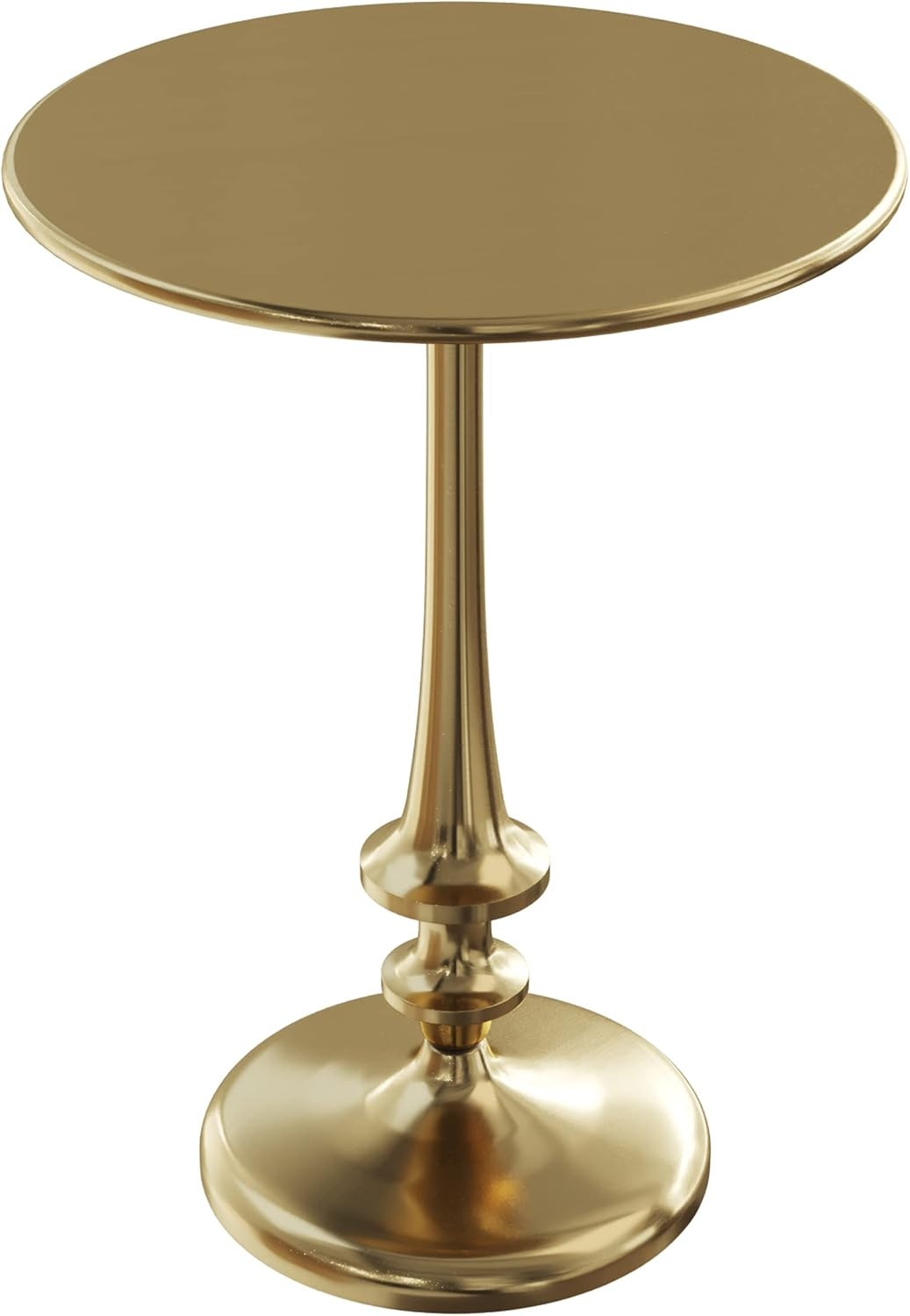 image:imageLavish Home Iron Pedestal Table Antiqued Gold Side Table Set of 2L 16 x W 16 x H 22