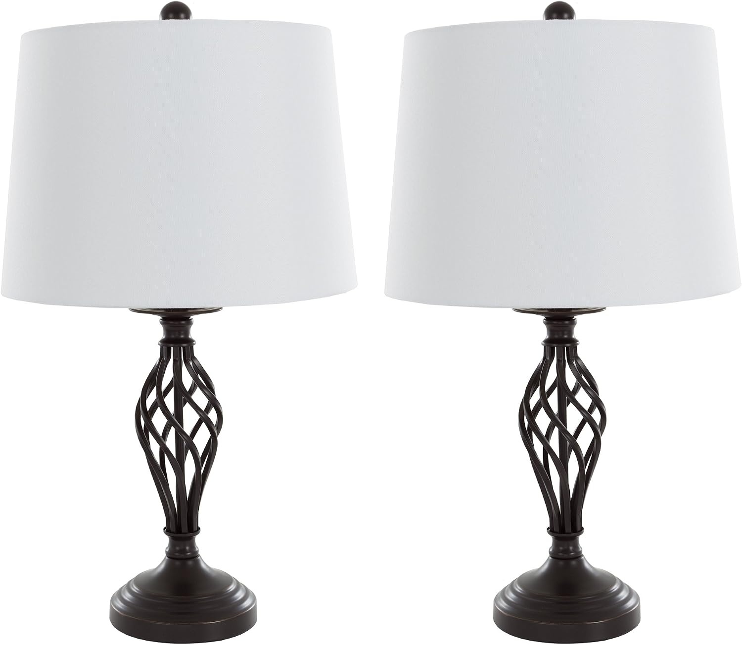image:imageLavish Home Spiral Cage Table Lamps Oil Rubbed Bronze Set of 2 14x245