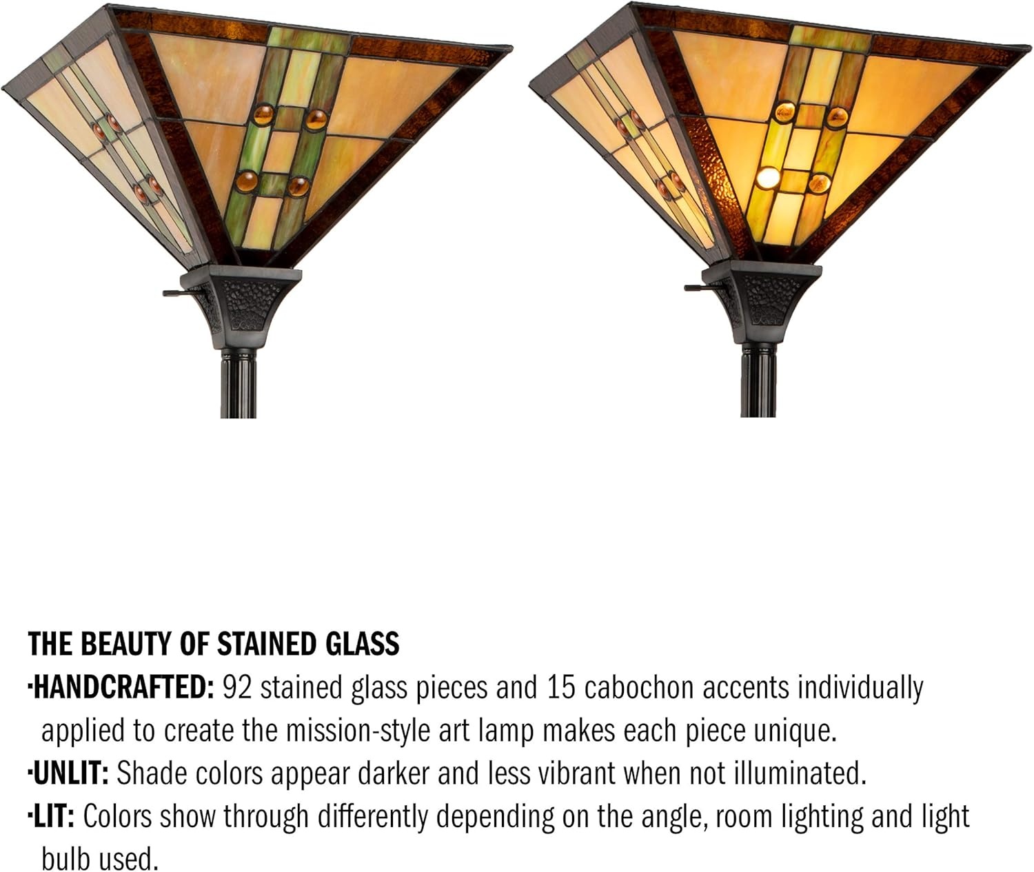 image:imageLavish Home Tiffany Style Floor Lamp 14 x 71