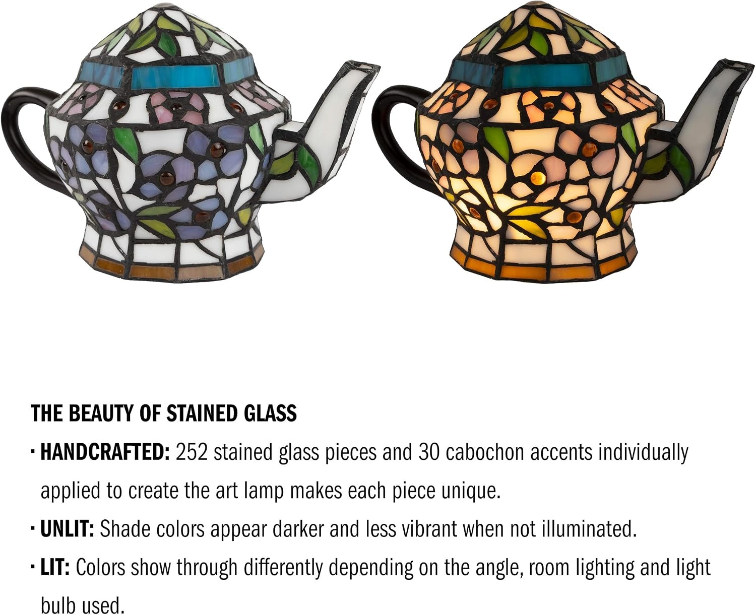image:imageLavish Home Tiffany Style Teapot Lamp 105 x 7