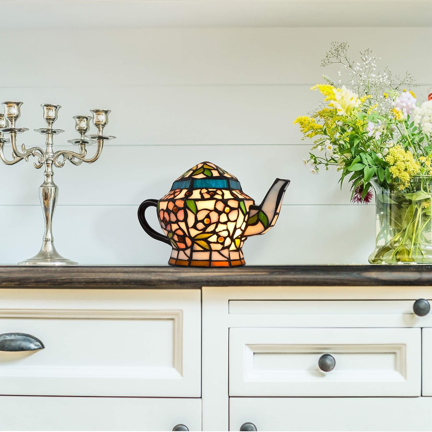 image:imageLavish Home Tiffany Style Teapot Lamp 105 x 7