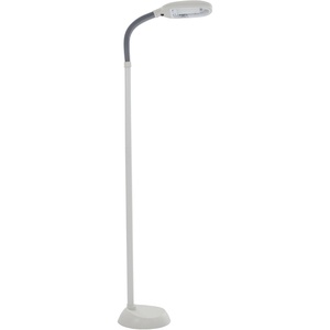 Adjustable Floor Lamp – Full Spectrum Natural Sunlight Lamp with Bendable Neck – Reading, Crafting, Esthetician Floor Light by Lavish Home (Beige)