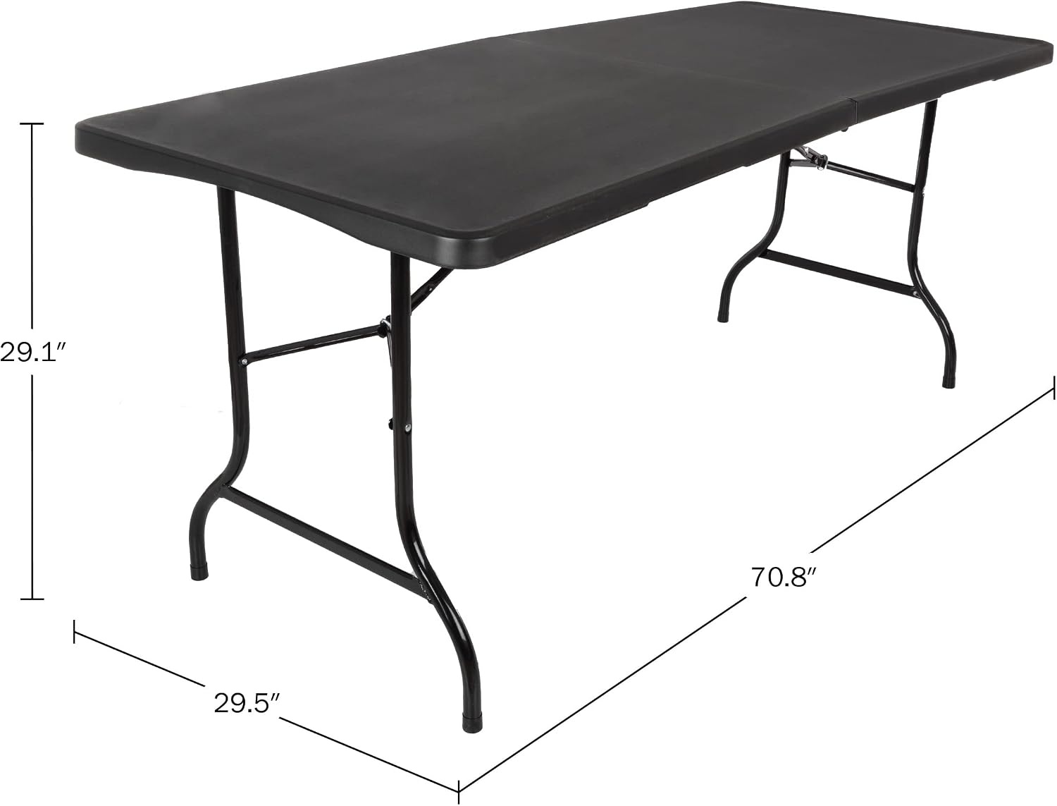 image:imageLavish Home Indoor amp Outdoor Portable Folding Table Black 6ftBlack