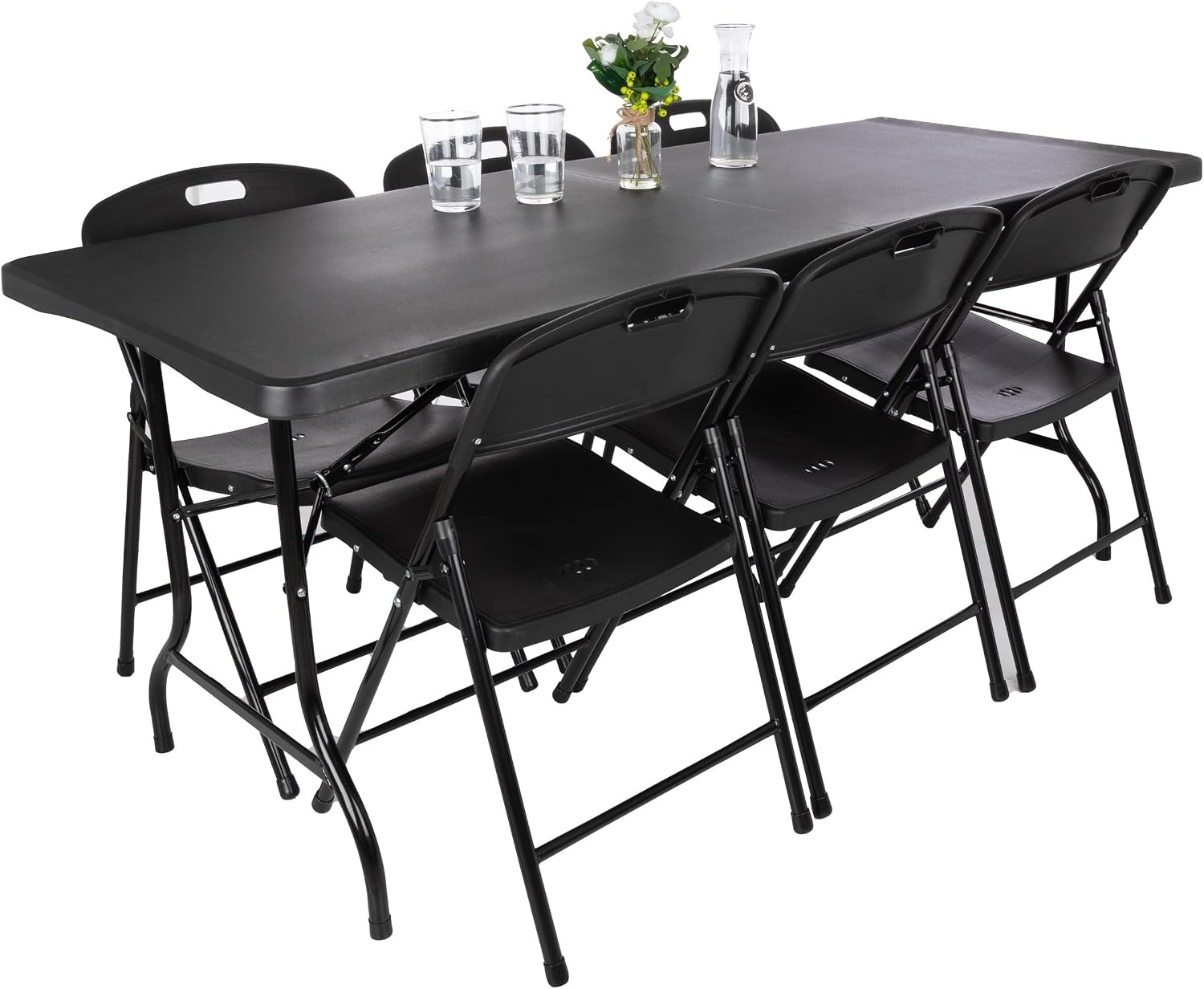 image:imageLavish Home Indoor amp Outdoor Portable Folding Table Black 6ftBlack