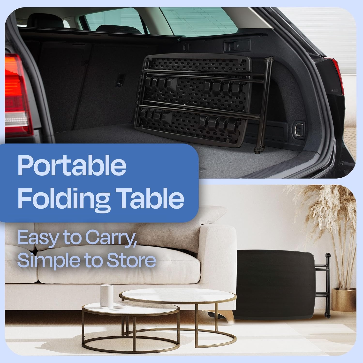 image:imageLavish Home Indoor amp Outdoor Portable Folding Table Black 6ftBlack