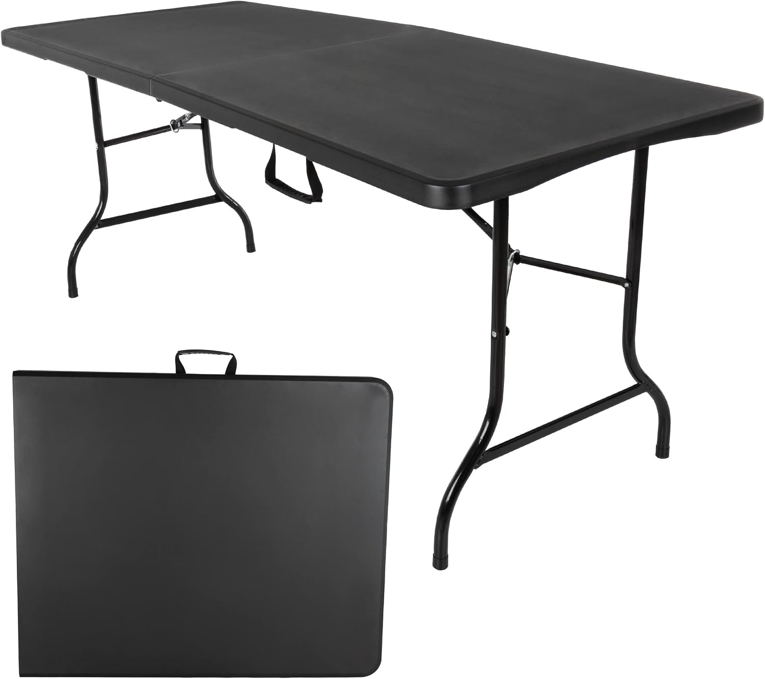 image:imageLavish Home Indoor amp Outdoor Portable Folding Table Black 6ftBlack
