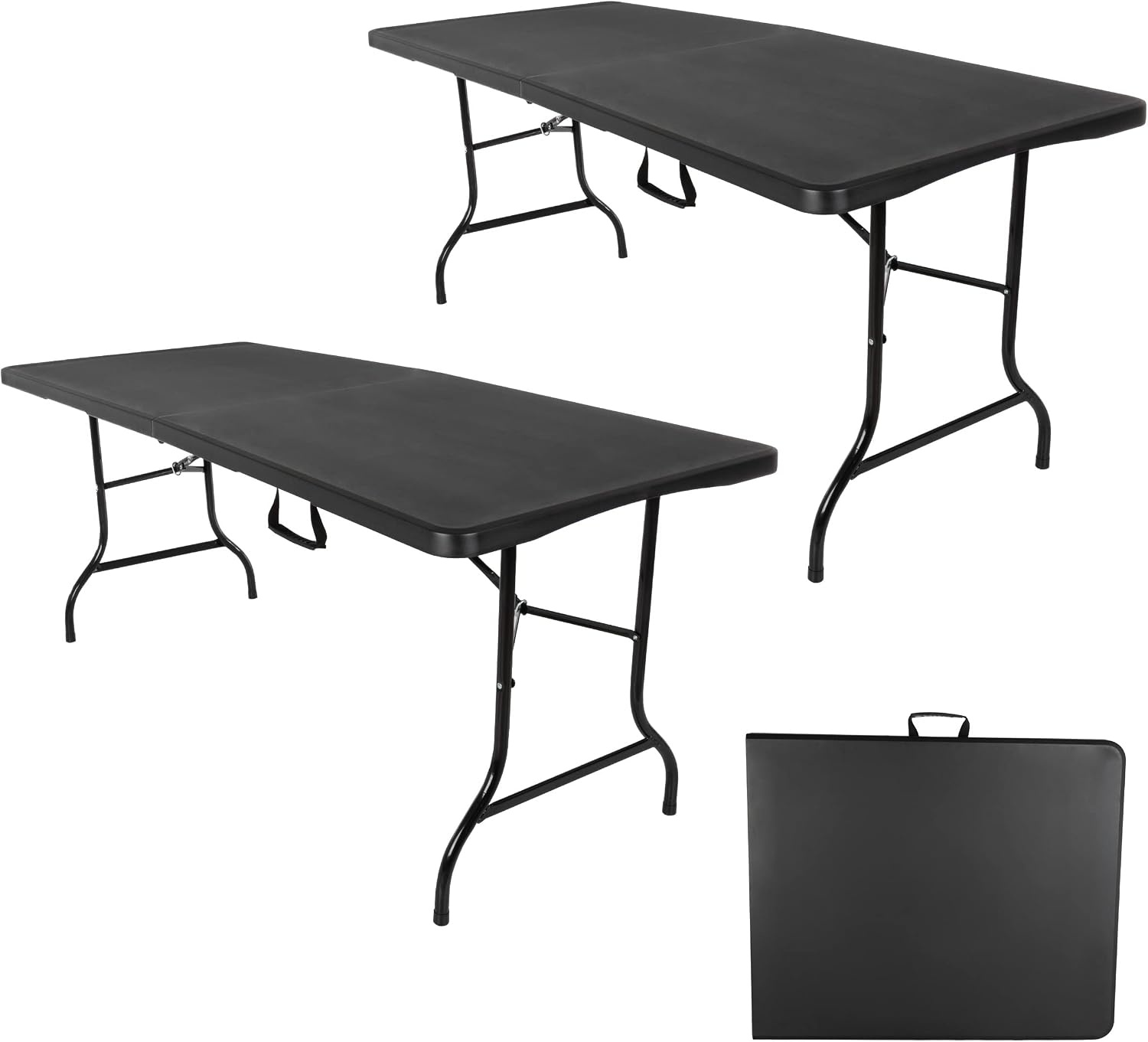 image:imageLavish Home Indoor amp Outdoor Portable Folding Table Black 6ftBlack