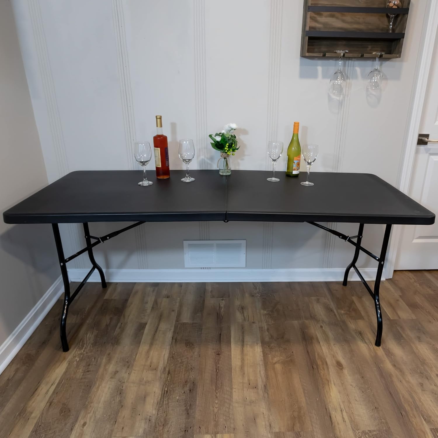 image:imageLavish Home Indoor amp Outdoor Portable Folding Table Black 6ftBlack