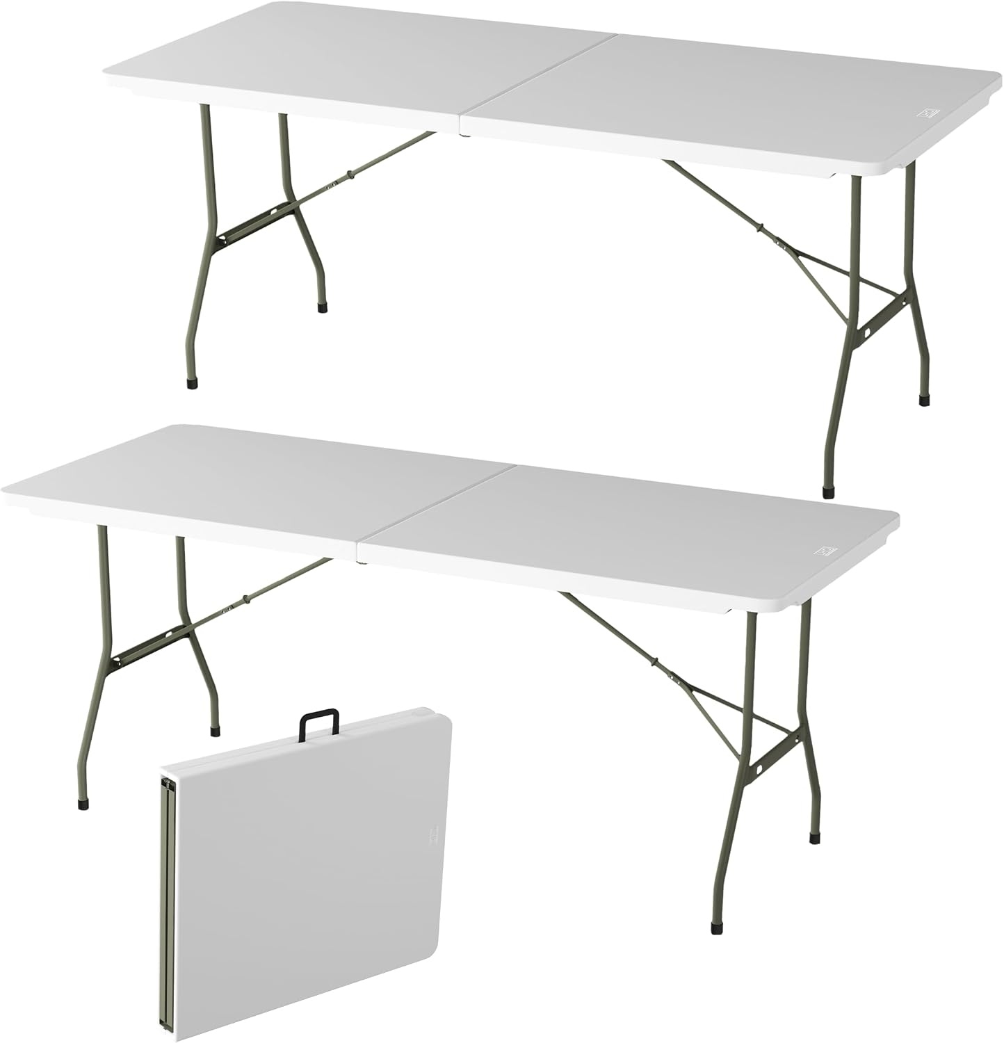 image:imageLavish Home Indoor amp Outdoor Portable Folding Table Black 6ftWhite