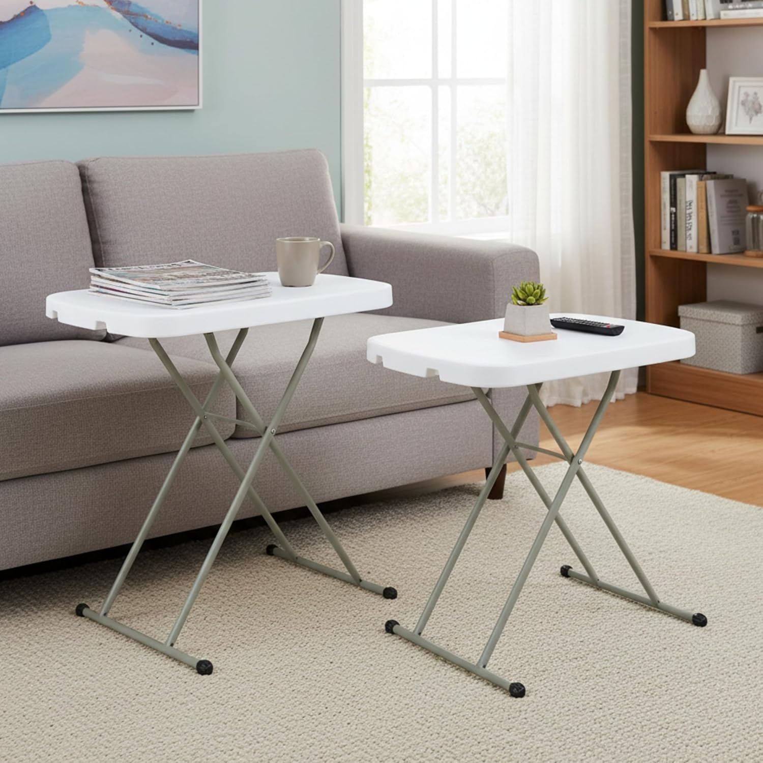 image:imageLavish Home Indoor amp Outdoor Portable Folding Table Black 6ftWhite