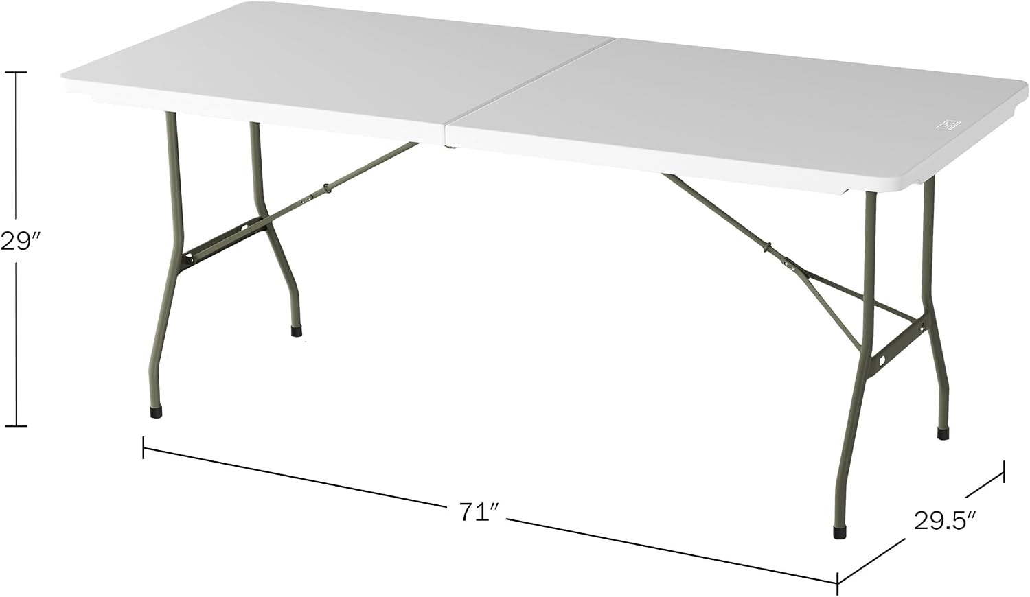 image:imageLavish Home Indoor amp Outdoor Portable Folding Table Black 6ftWhite