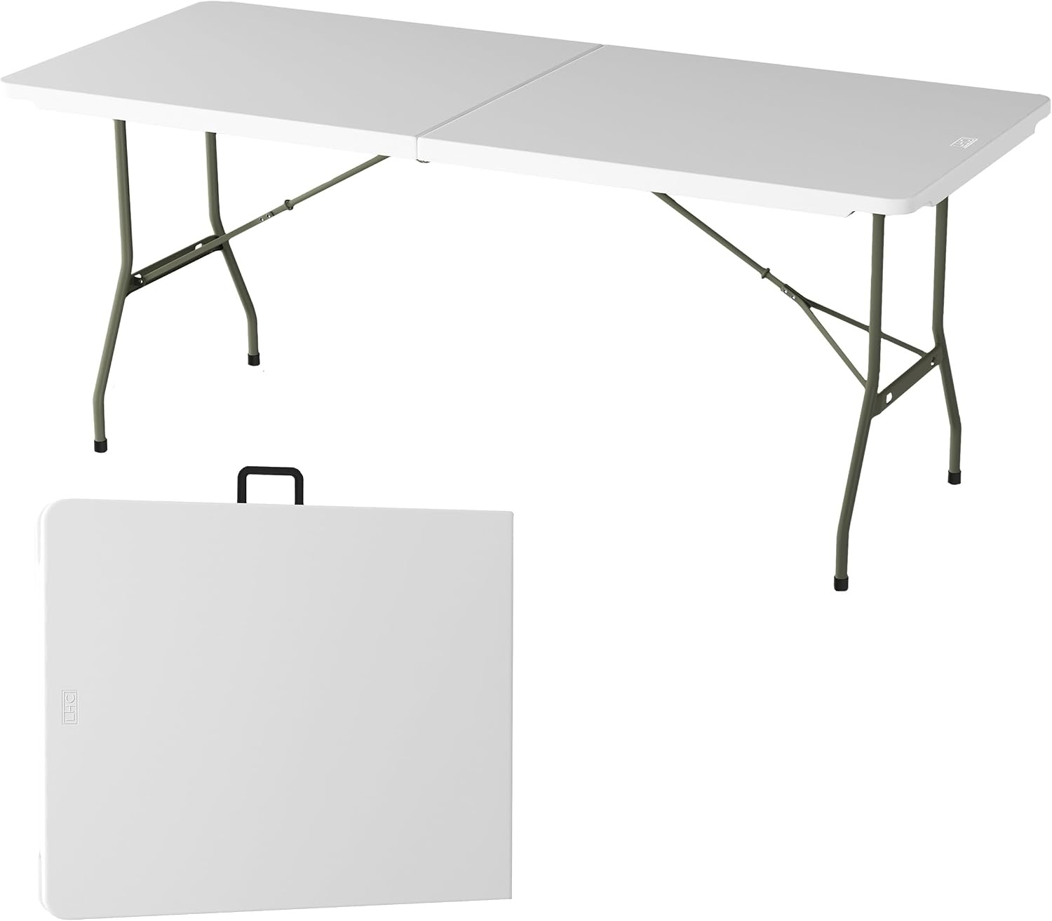 image:imageLavish Home Indoor amp Outdoor Portable Folding Table Black 6ftWhite