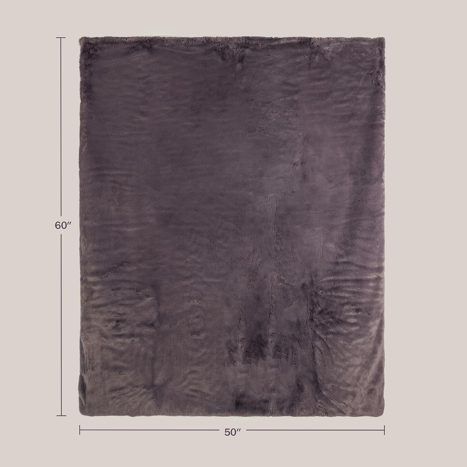 image:imageLavish Home Rabbit Fur 50 x 60 CreamGrey