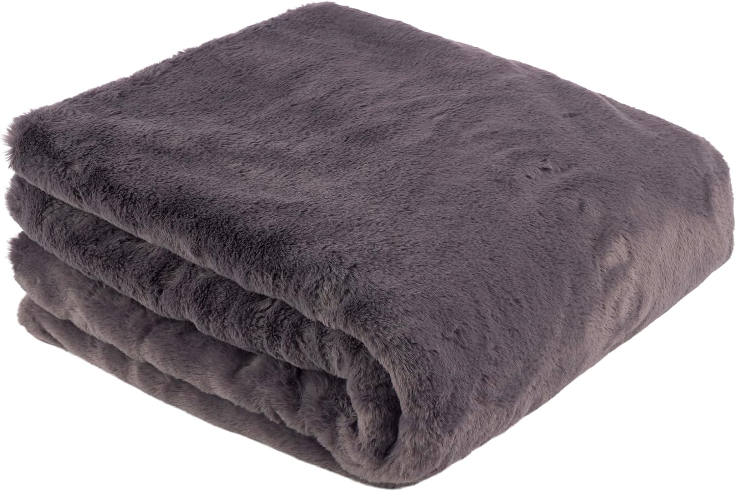 image:imageLavish Home Rabbit Fur 50 x 60 CreamGrey