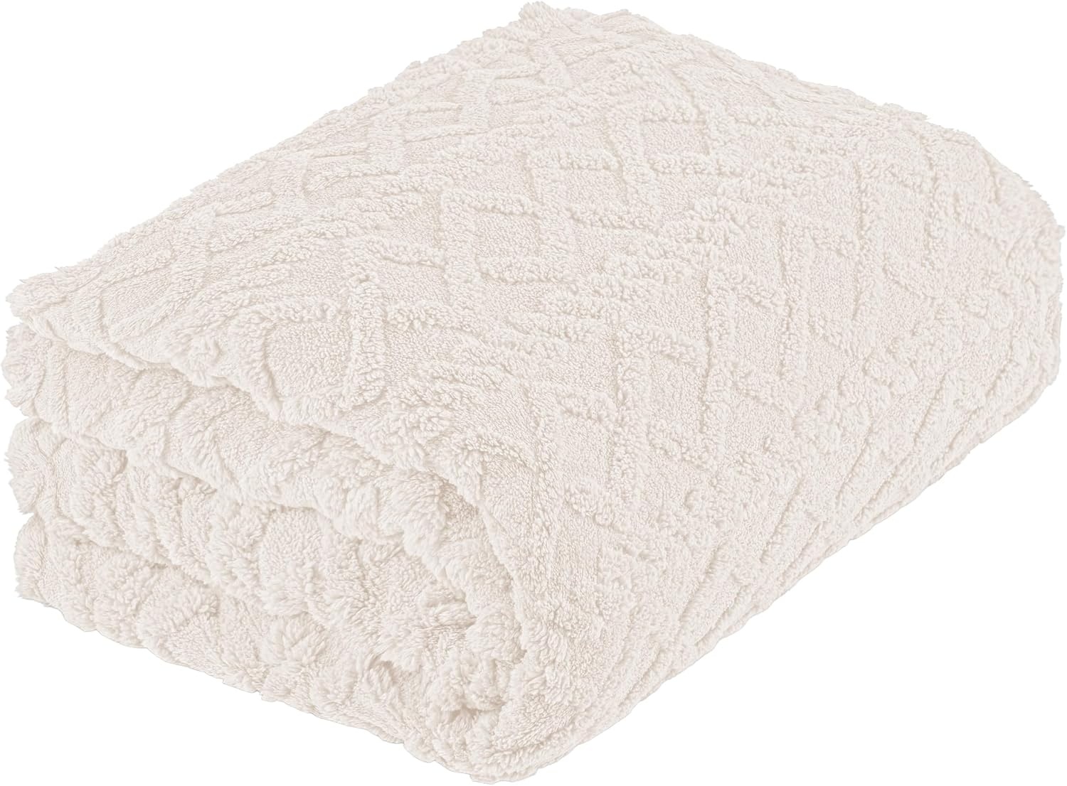 image:imageLavish Home Sherpa Fleece Throw Blanket for Couch Cream 50x 60Cream