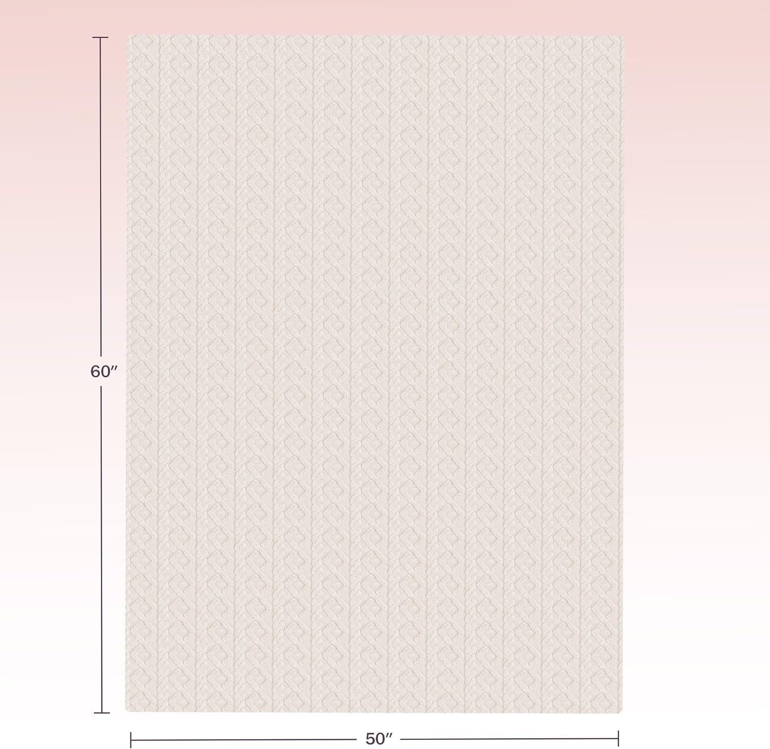 image:imageLavish Home Sherpa Fleece Throw Blanket for Couch Cream 50x 60Cream