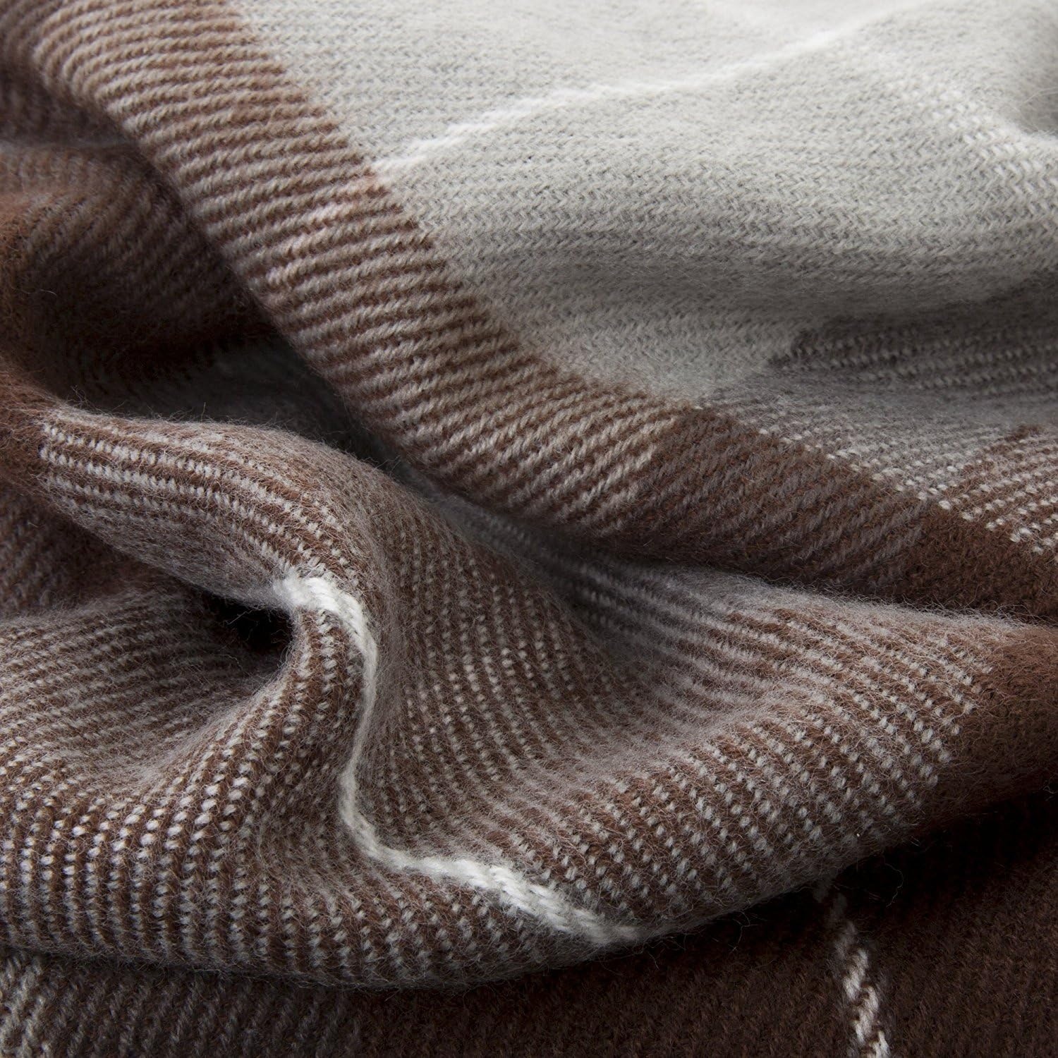 image:imageLavish Home Throw Blanket Brown Plaid 50 x 60