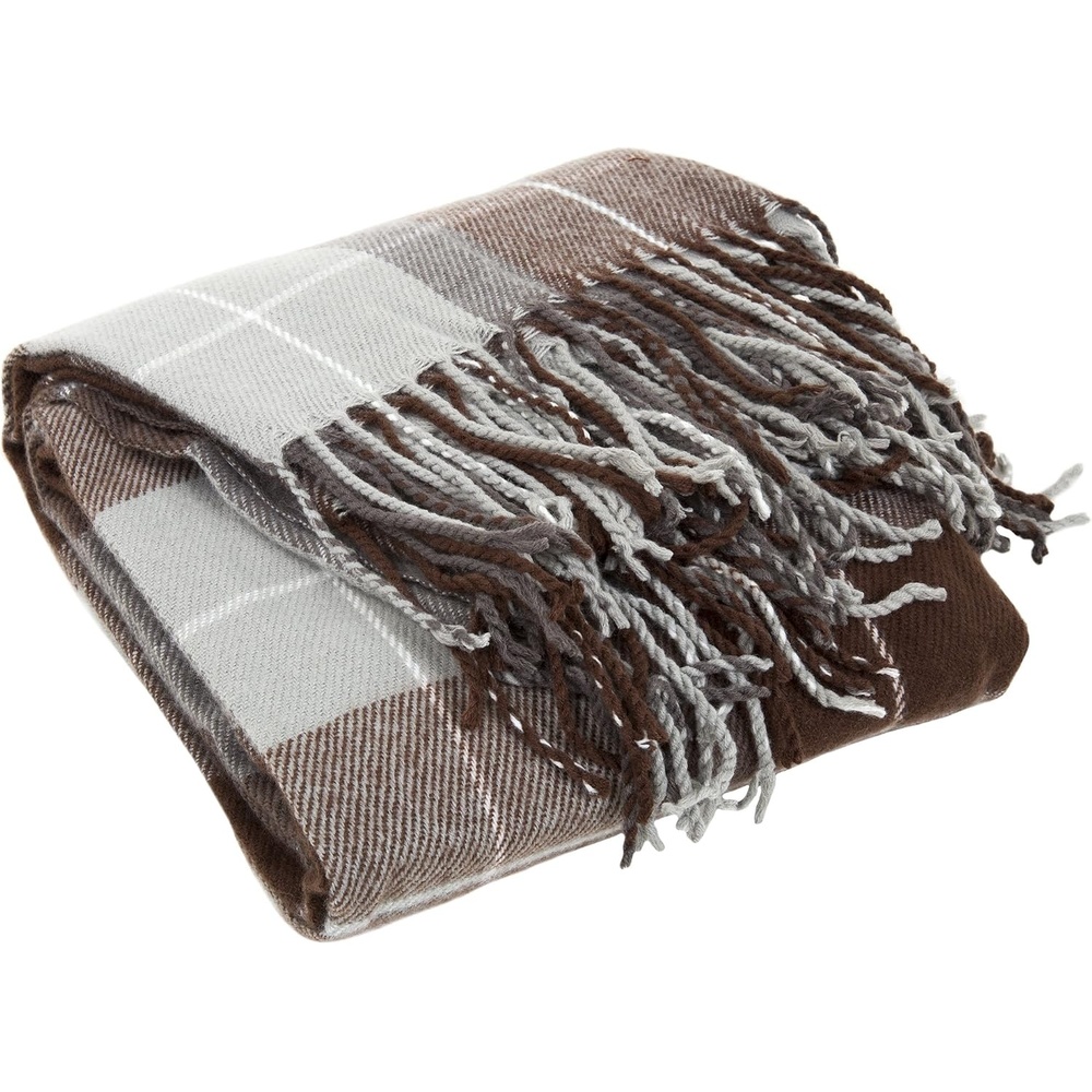 image:imageLavish Home Throw Blanket Brown Plaid 50 x 60Brown