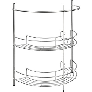 Lavish Home Pedestal Sink Organizer, Silver, 21.25” x 11” x 23.25”