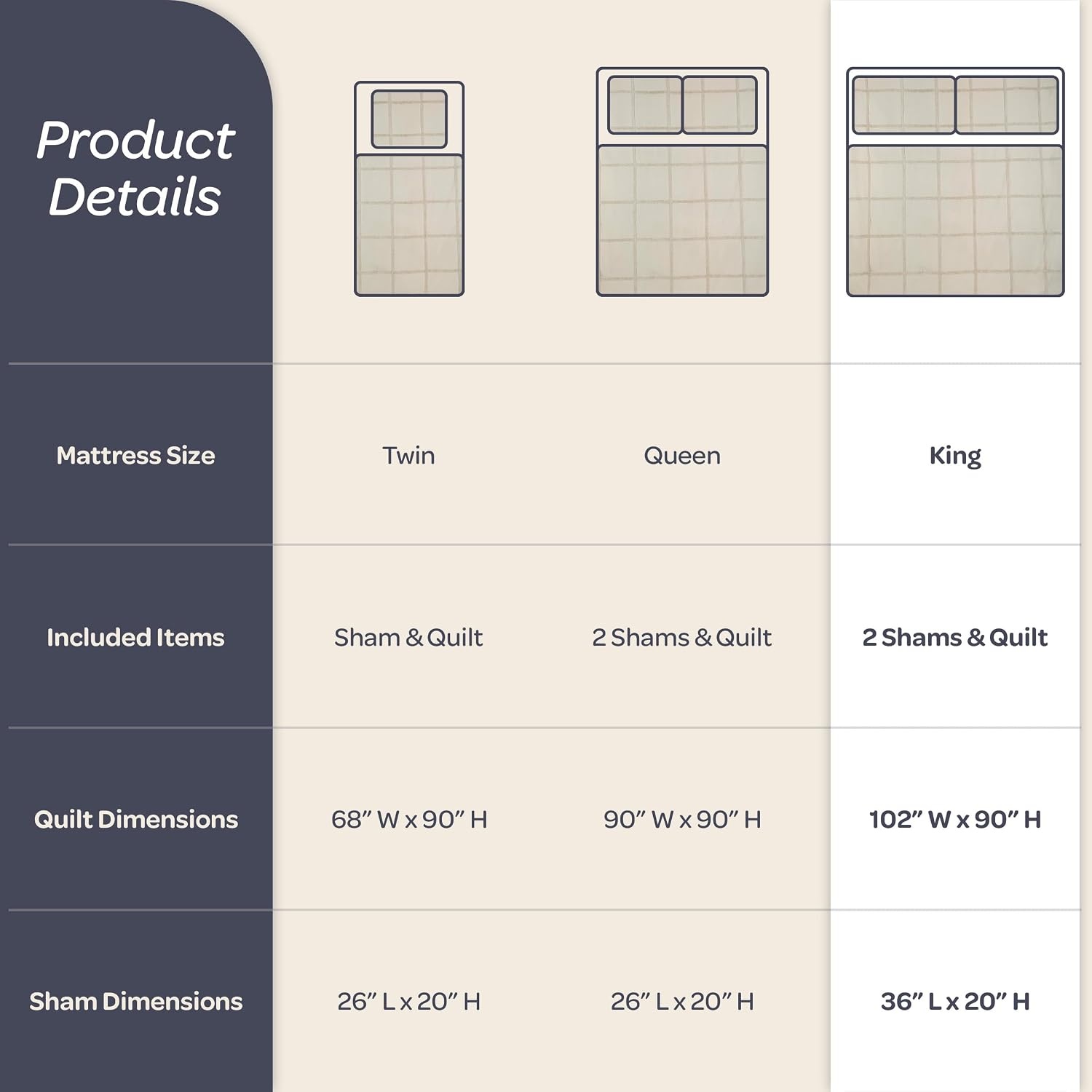 image:imageLavish Home Queen Comforter Set Beige 3PieceSet 90 x 90Beige