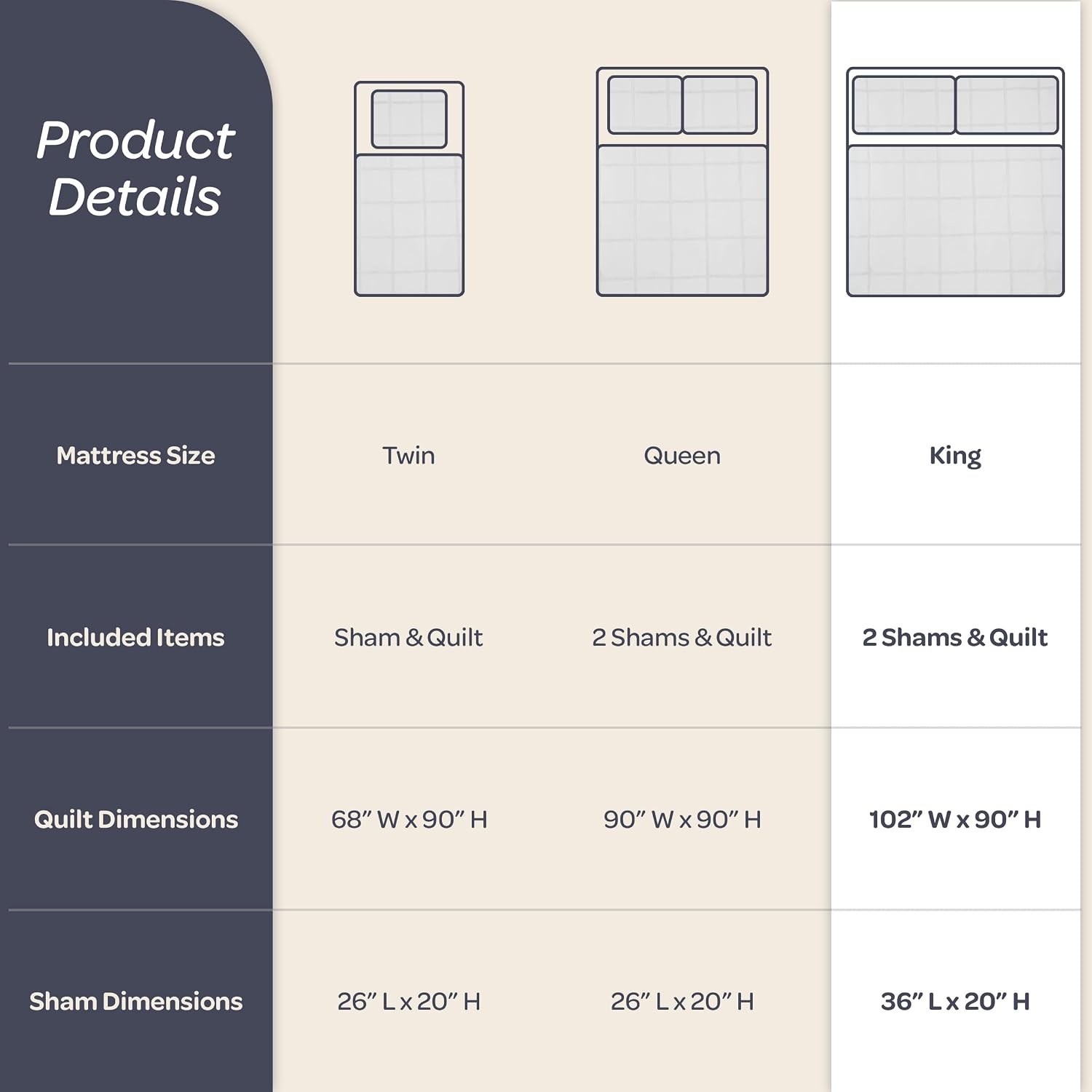 image:imageLavish Home Queen Comforter Set Beige 3PieceSet 90 x 90White