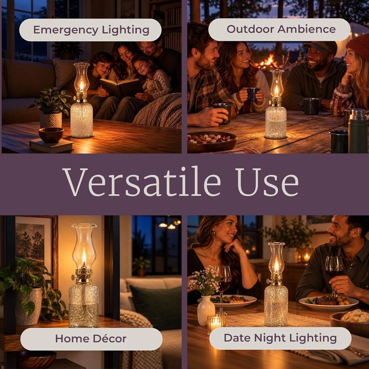 image:imageLavish Home Small Oil Lamp WhiteBrass 325 x 1075White