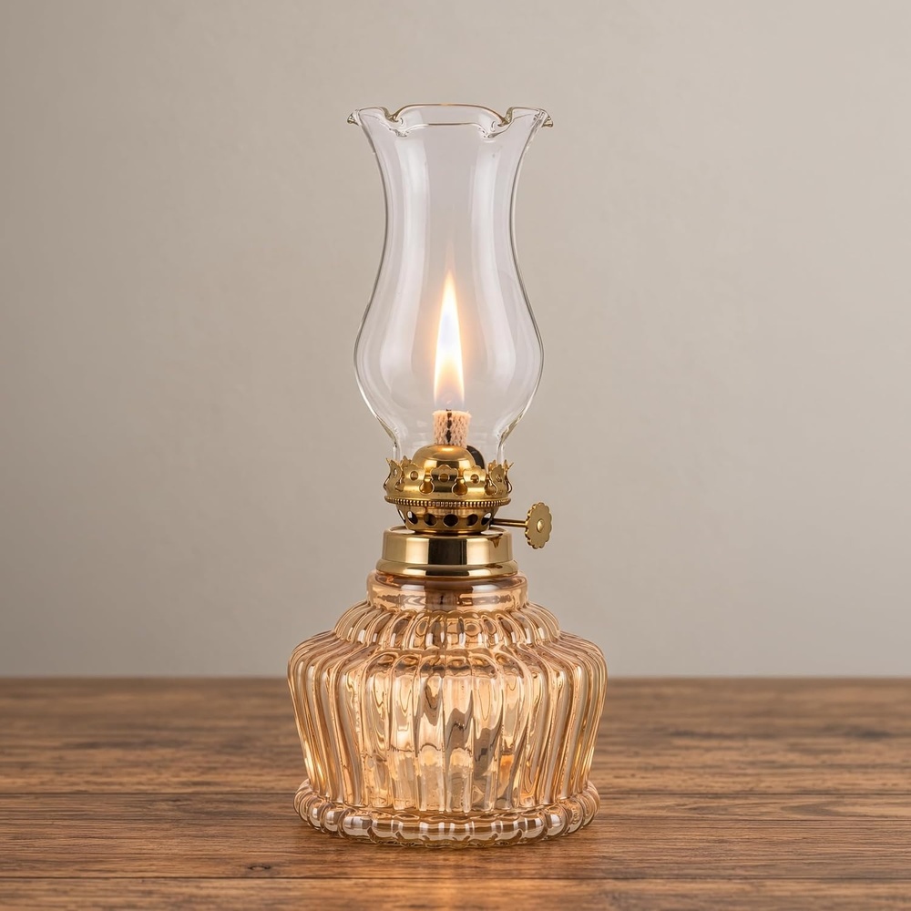 image:imageLavish Home Small Oil Lamp AmberBrass 4 x 975