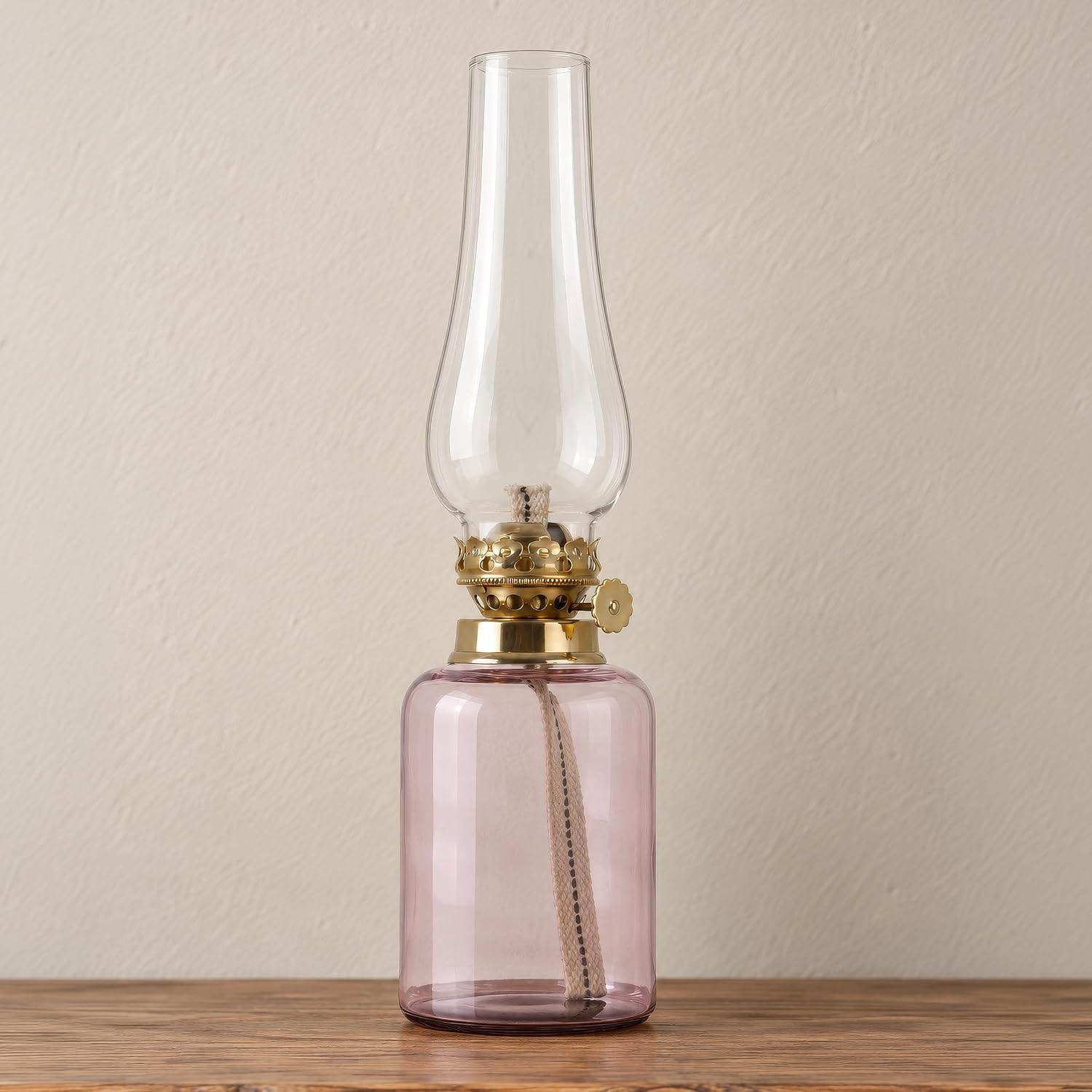 image:imageLavish Home Small Oil Lamp AmberBrass 325 x 115Pink